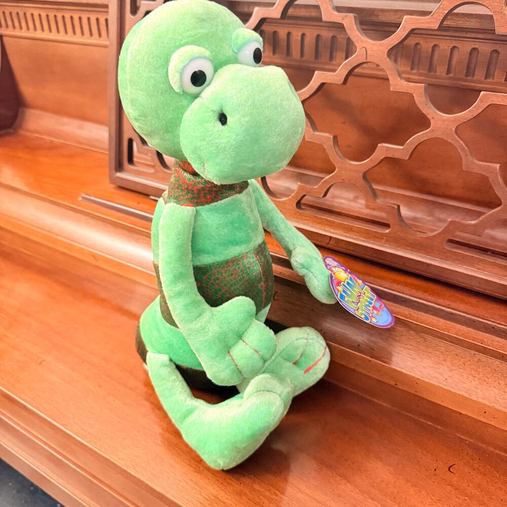 Fun Street Green Dinosaur Plush 13” Stuffed Animal New With Tags